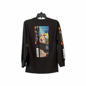 Naruto Shippuden Long Sleeve T-Shirt Sz Mens Small Black
